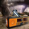 DAB373BT Crank Radio +FM BT Emergency Radio with 5000 MAh Battery Solar with Alarm Clock Blackout E 0619 SZRH A-X