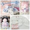 Cotton Stuffed Lolita Style 20CM Doll Clothes Rabbit Ear Idol Dolls Accessories Princess Dress