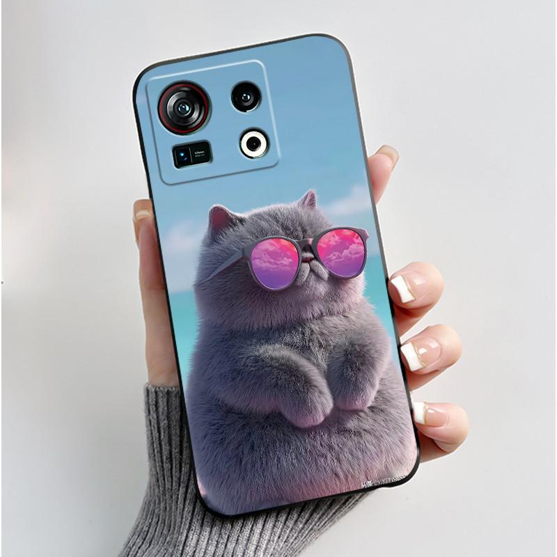 Чехол для ZTE Nubia Z40S Pro Чехол Эстетичный Роскошный Милый Крутой Мальчик Девочка Чехол Черный Матовый Мягкий ТПУ Силикон Ударопрочный Чехол для Телефона