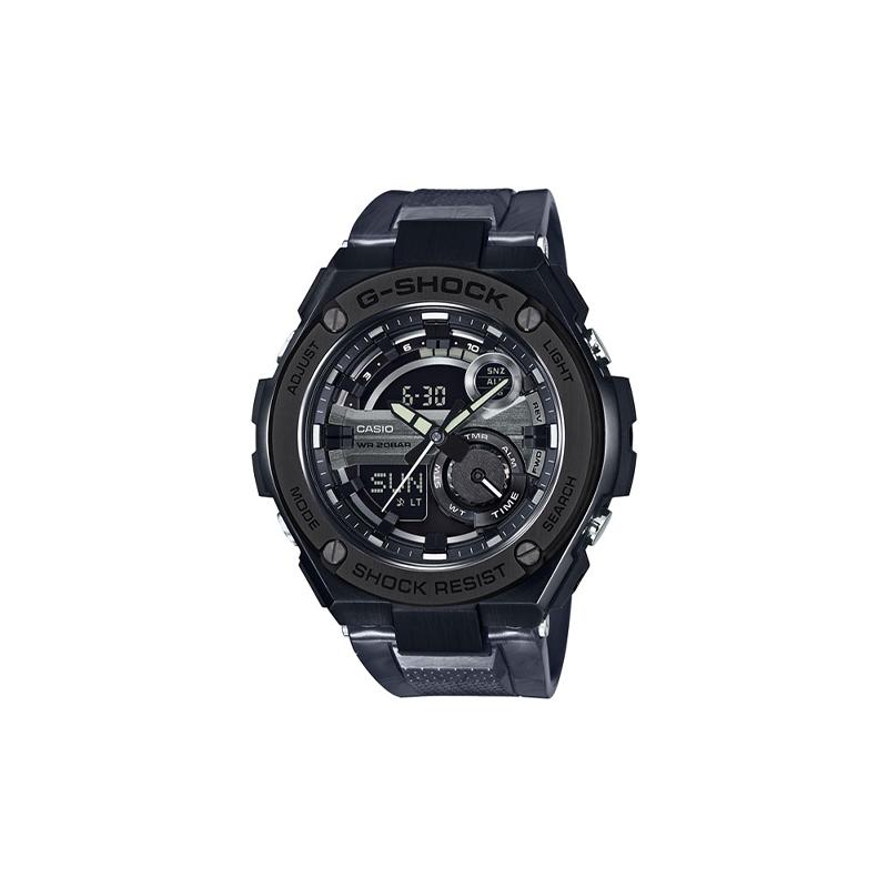 Casio G-SHOCK сложная защитная структура, механический стиль, кварцевый механизм, полимерный ремешок, японские и корейские часы, мужские часы, черный GST-210M-1A