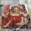 Japanese Samurai Throw Soft Flannel Throw Summer AC Blanket Lightweight Cool Nap Blanket for Sofa Bed Couch Travel