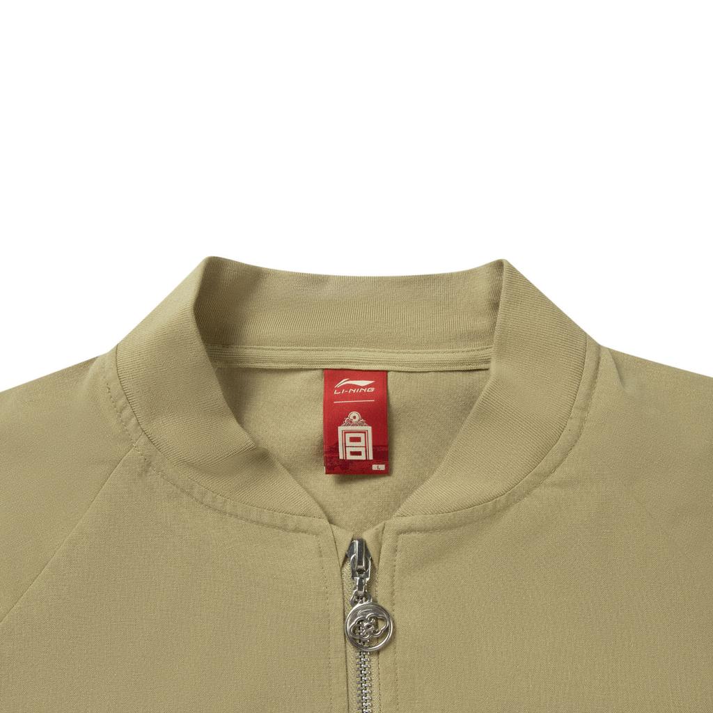 Li Ning X Музей дворца Сотрудничество Серия китайской культуры Повседневная Свободная посадка Куртка с длинным рукавом и воротником-стойкой Тканая Мужские куртки AFDV285-4