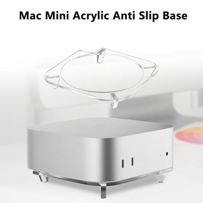 Мини-подставка для настольного компьютера с защитой от скольжения для Mac Mini M4 2024 Прозрачная охлаждающая подставка для ПК Кронштейн Основание