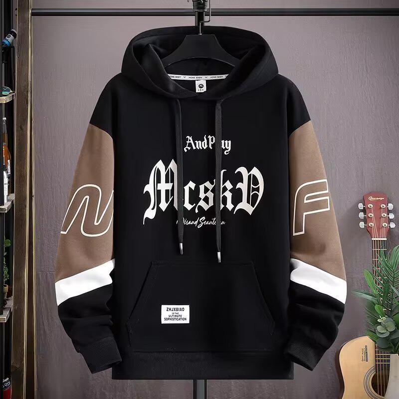 Boys' Plush Hooded Sweatshirt: Thick, Warm Pullover for Autumn/Winter, Perfect for Layering.