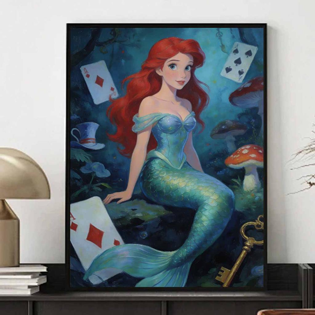 Disney Арт-мозаика Алмазная живопись Набор Ариэль Принцесса Страна Чудес Ручная работа diy5D Домашний декор Подарок