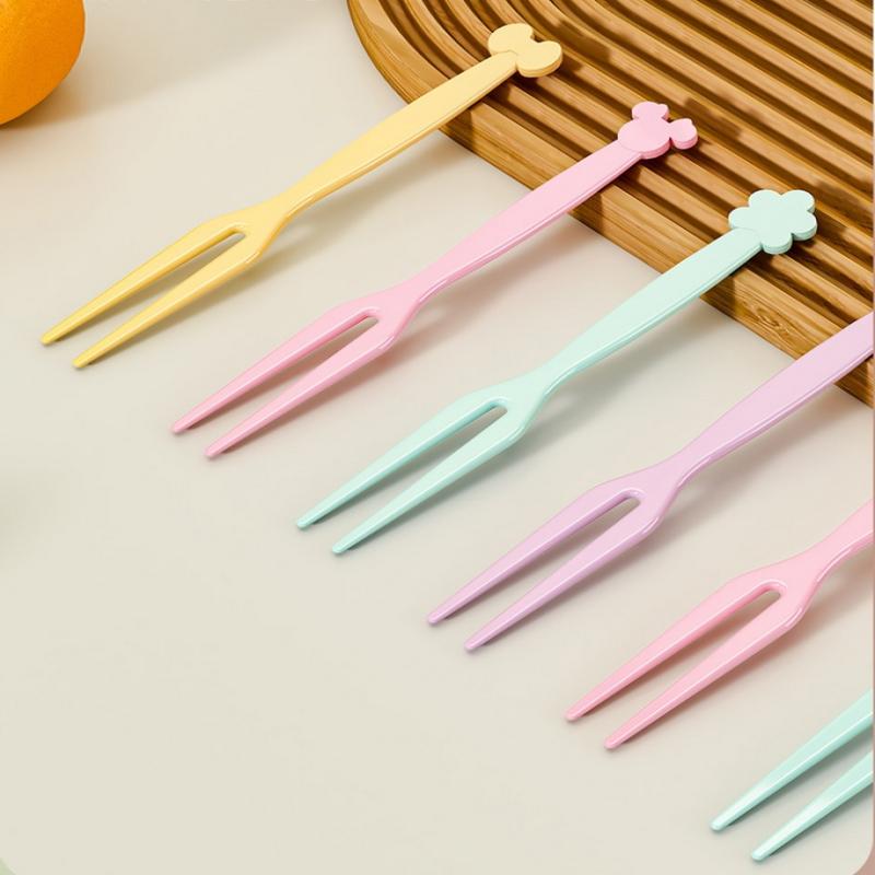 50Pcs/Box Dopamine Food Picks Mini Forks For Kids Fruit Fork Bento Box Bento Accessories Food Decoration Fork Food Picks For Kid