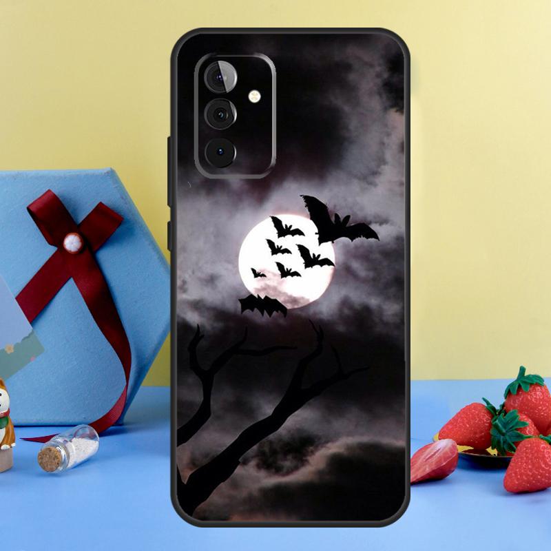 Чехол с летучими мышами и полной луной в готическом стиле для Samsung Galaxy A36 A56 A26 A16 A06 A13 A33 A53 A15 A35 A55 A34 A54 A12 A32 A52 A17