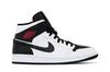 Women's Sneakers Nike Jordan 1 Mid Reverse Black Toe (Women's) White/Gym Red-Black