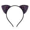 Glitter Cute Cat Ears Headband Kitty Headband Women Girls Kids Sparkly Hair Metal Hoop Shiny Hair Bands Hair Accessories