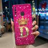 Красивый чехол-корона с буквами от А до Я для Infinix S4 Smart3 Plus X626 X267, черный, из мягкого силикона, противоударный