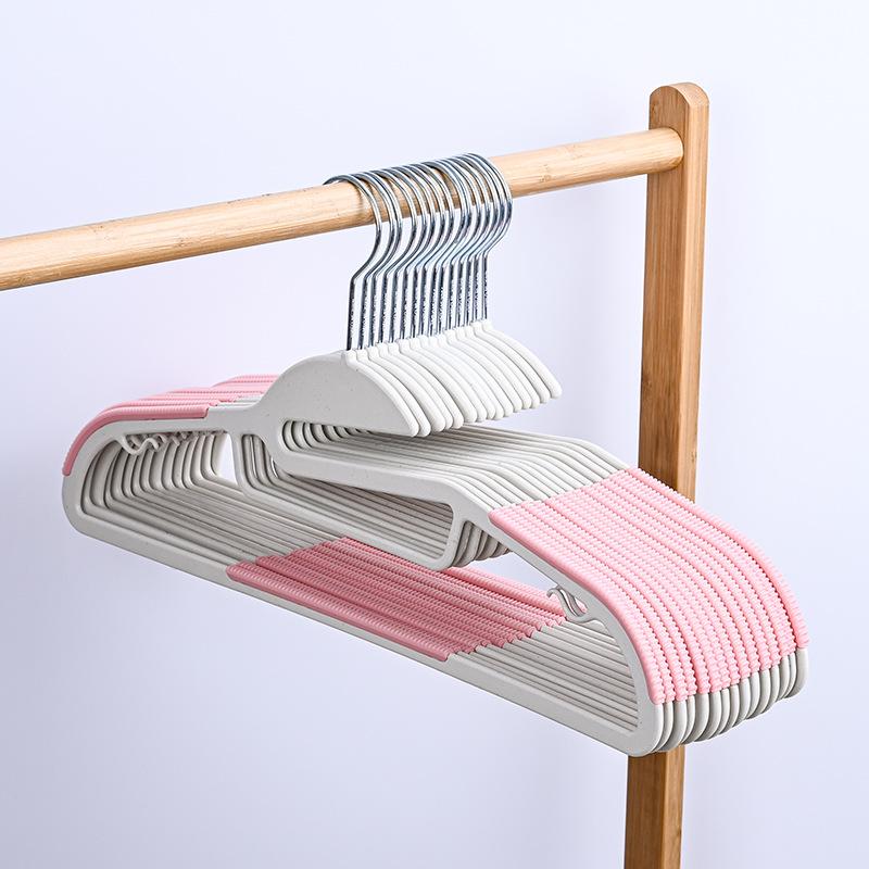 10pcs 360 ° swivel hook plastic hangers, U-shaped opening, non-slip, space saving, 0,5 cm thick, 41,5 cm long clothes hanger
