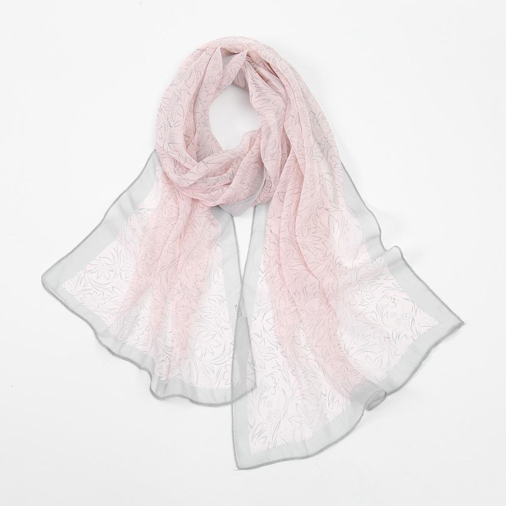 Classic Style Shawl Wrap Print Pattern Sun Protection Scarf New Chiffon Scarf Fashion Accessory