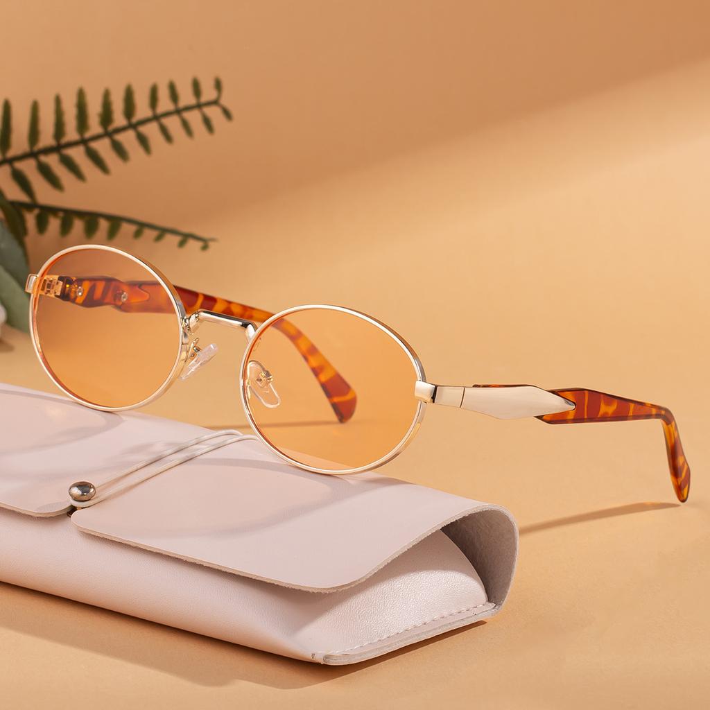 Oval Frame Sunglasses Women'S High-End Small Frame Sunglasses Women'S Trendy Glasses