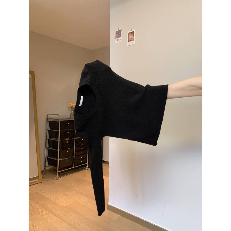 Осень новый темперамент облегающий u-образный вырез внутренний с длинными рукавами Энди флис вязаный свитер базовый свитер женский свитер