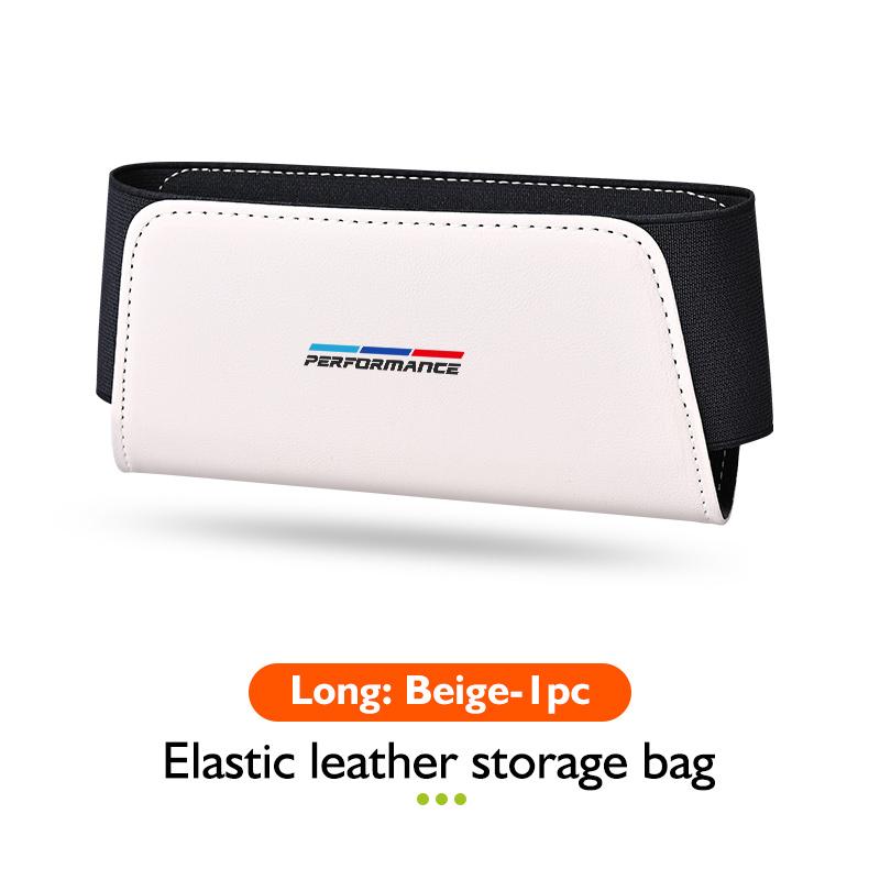 Car Seat Side Interior Storage Pocket Leather Organizer Bag Phone Net Pocket Holder For BMW E91 E92 E93 E60 F10 F30 E39 E36 E87