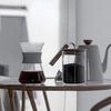 HARIO Glass Coffee 400ml with dripper and decanter set and band Maker, capacity, White, (S-GCM-40-W)