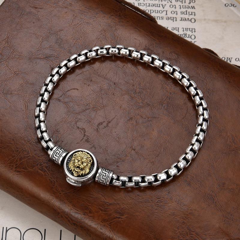 Браслет Xiangxu в стиле ретро хип-хоп с львом - Стильный парный аксессуар для мужчин