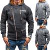Trendy Men Long Sleeve Hooded Sweatshirt Zipper Autumn Coat Mens Cotton Sport Hoodies Outwear