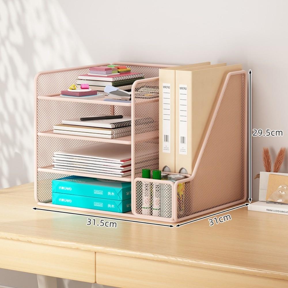 Multi-functional Desk File Organizer Space-saving Multi-layer Bookshelf Office Supply