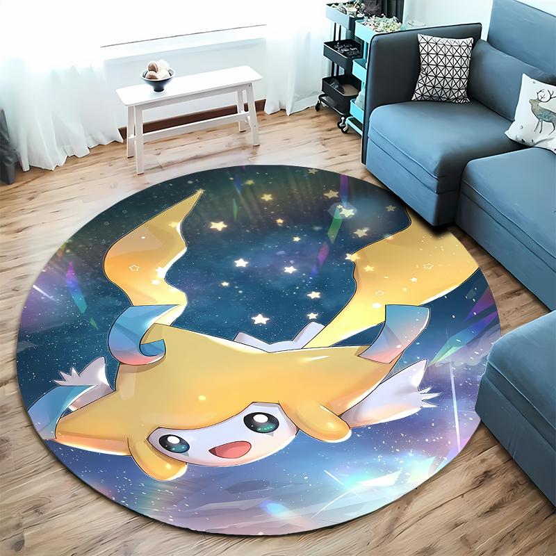 5 Sizes Classic Doraemon Print Round Carpet Living Room Anti-Slip Mat Bedroom Sofa Table Home Large Mat Gift for Kids and Adults