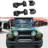 Black For Jeep Wrangler TJ 1997-2006 1 Pair Car Vintage Engine Lock Hood Latch Catch Cover Buckle Auto ABS Exterior Accessories