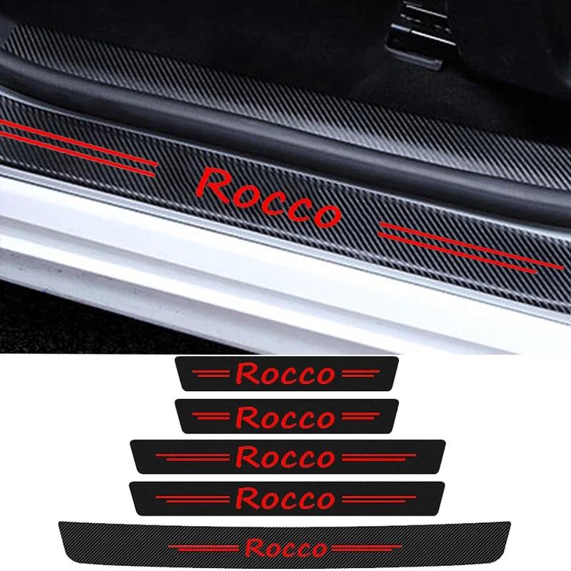 AUEVJ1 Car Door Sill Scratch Resistent Stickers Threshold Pad for Volkswagen VW Rocco Rline Golf 6 7 CC Tiguan GTI Polo Passat Scirocco