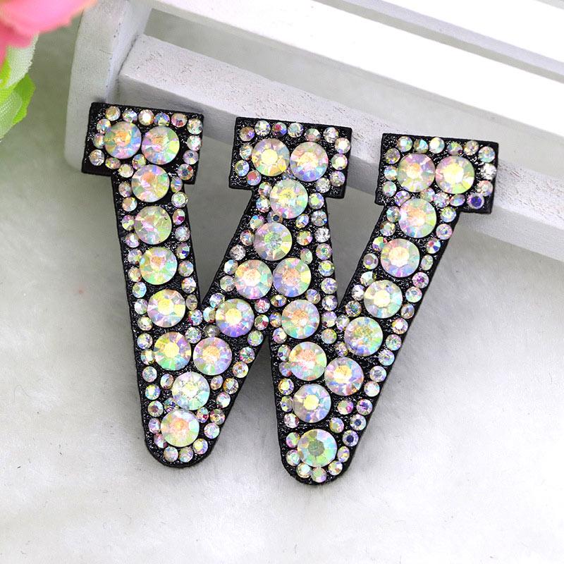 Шарм английский алфавит AZ значок буквы аппликация 3D стразы буквы нашивка горячая распродажа утюг на высокое качество популярный 1 шт для одежды обувь сумка