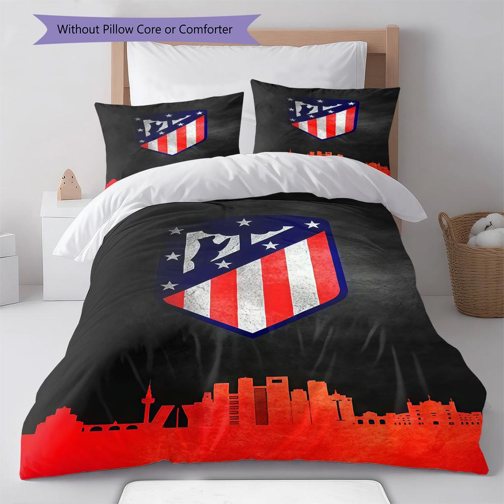 Atleti Bedding Quilt Set Quilt Cover Pillowcase Home Decoration Birthday Gift (1 * duvet cover + 2 * pillowcase, without core)
