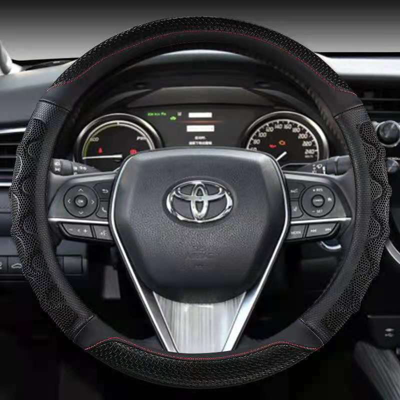 Чехол на руль автомобиля Противоскользящий для Toyota Alphard Avanza Camry Corolla CHR RV4 Prius Altis Estima Harrier 38 см Аксессуары