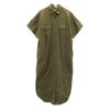 Nano Universe Short Sleeve Shirt Dress F Khaki Women Used