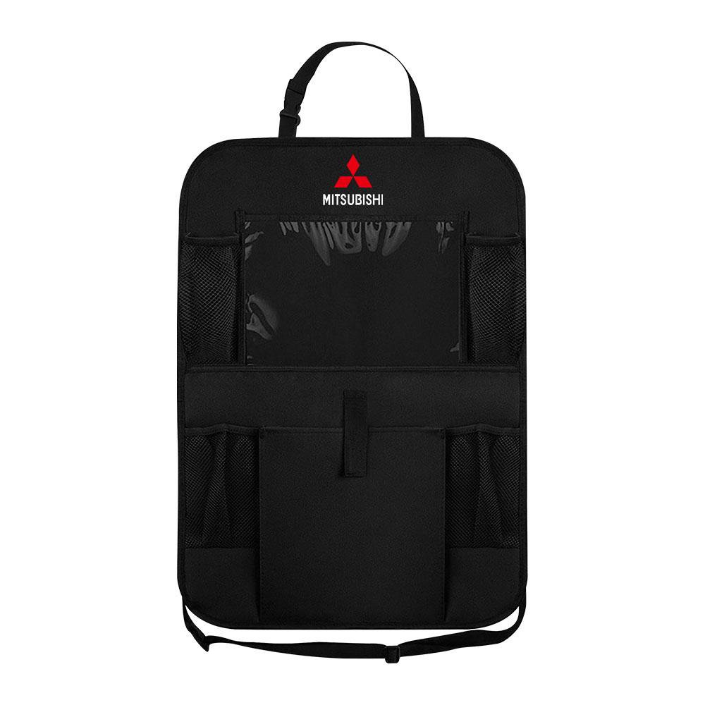 Universal Car Backseat Organizer Seat Back Storage Bag Kids Protector Cover For Mitsubishi Lancer 10 Outlander 3 Asx L200 Pajero