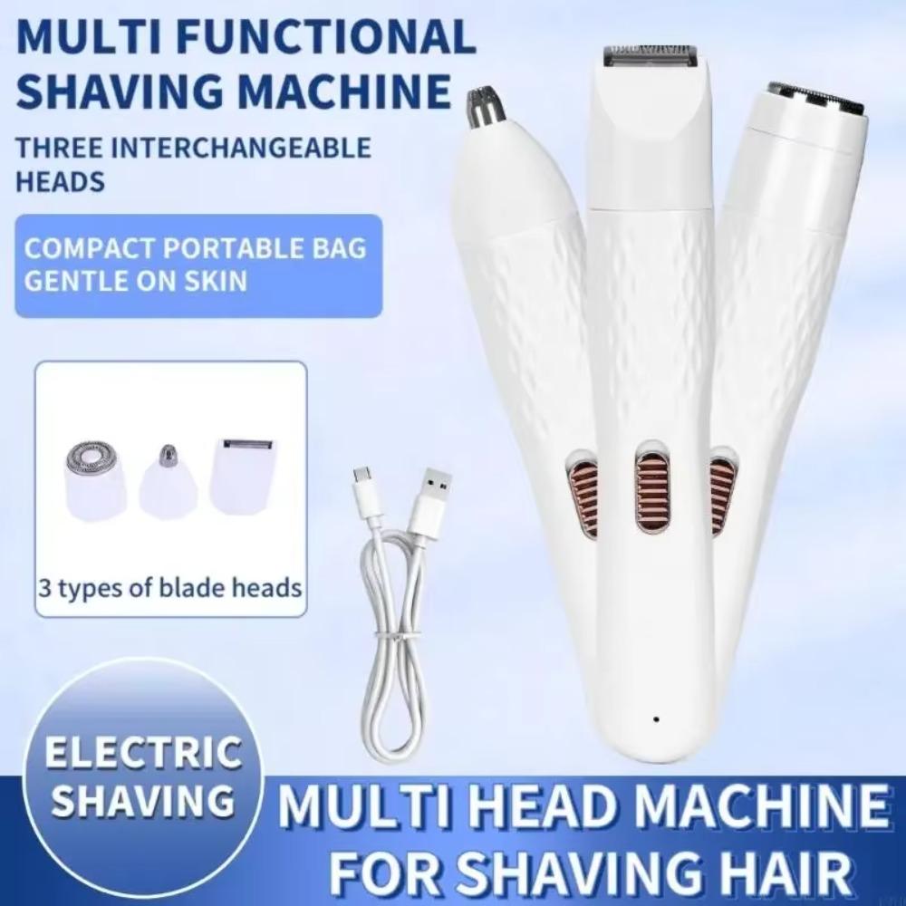 with 3 Interchangeable Heads Multi-purpose Trimmer Portable Bikini Trimmer Underarms