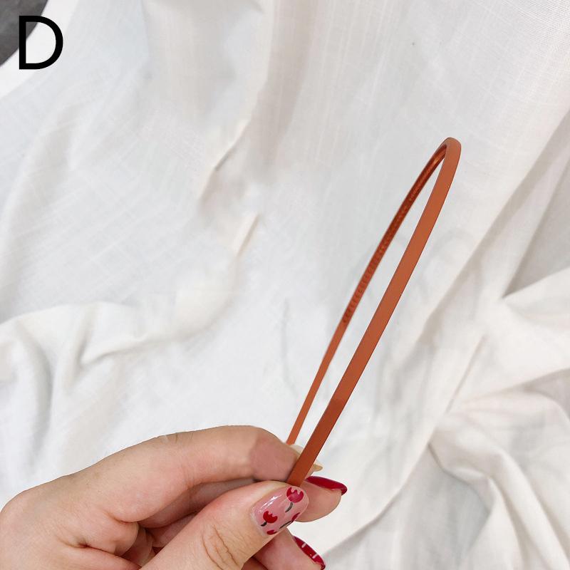 Woman Girls Anti-Slip Hair Hoop Headwear Fashion Plastic Thin Headband Resin Hairbands Frosted Hair Accessories