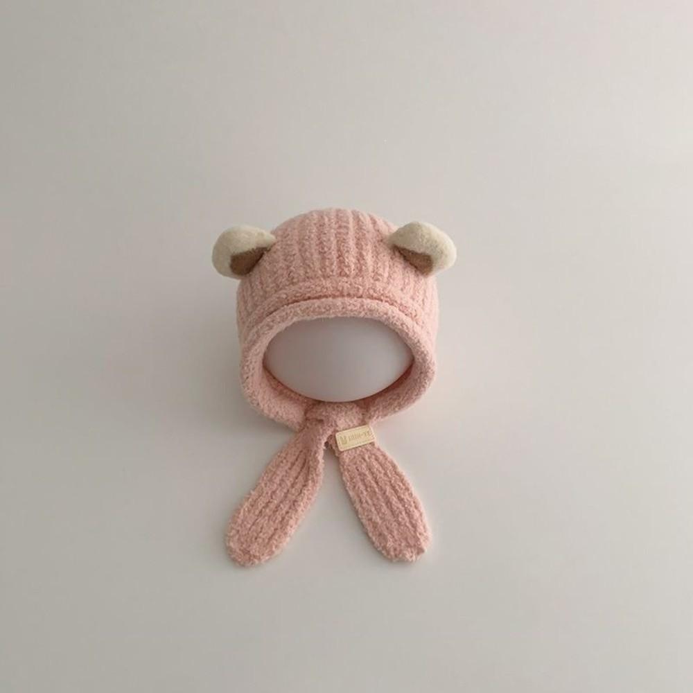 Warm Lining Baby Knit Hat Knit Material Earflap Hat Classic Winter Hat  Outdoor Wear