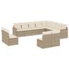 VidaXL Salon de Jardin avec Coussins 12 pcs, Canapés de Terrasse, Ensemble de Meubles de Patio, Mobilier d'Extérieur, Beige 3226471