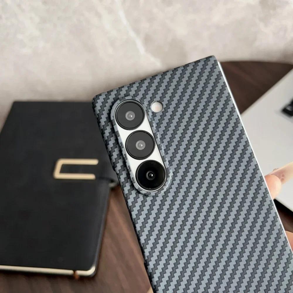 Роскошный противоударный чехол с узором из углеродного волокна для Samsung Galaxy Z Fold 7 6 5 4 3 Защитный для Magsafe Беспроводная зарядка Чехол
