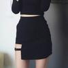 Женское платье Модное повседневное сексуальное кольцо Нерегулярная мини-сумка с высокой талией Хип-юбка