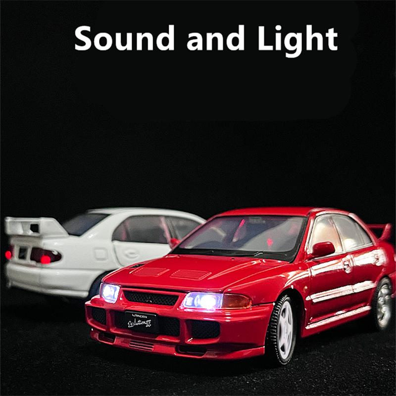 cwxbfp1 1:32 Mitsubishis Lancer Evolution IX 3 Alloy Racing Car Model Diecasts Simulation Metal Sports Collection Boy Childrens Toy Gift