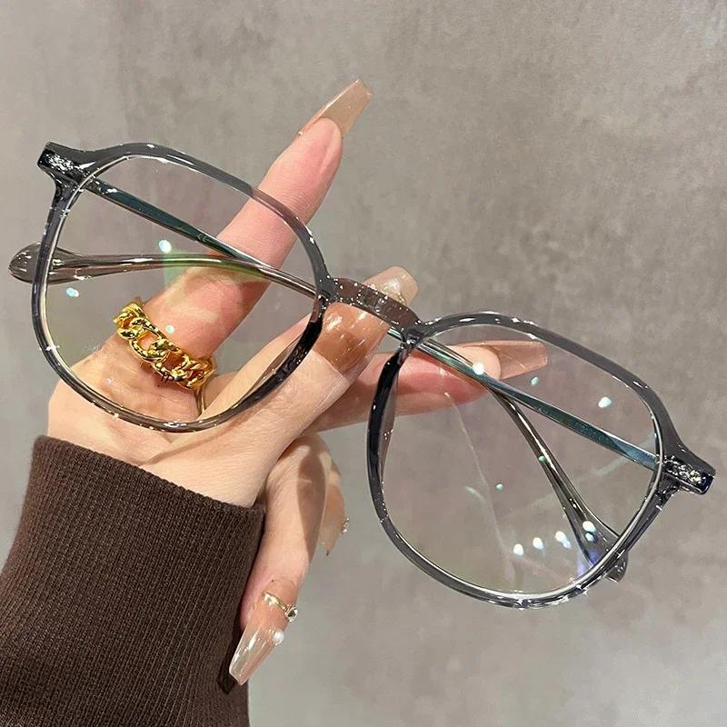 Oversized Frame Transparent Presbyopia Glasses Ultra Lightweight Black Frame Reading Glasses Anti Blue Light High-definition Glasses