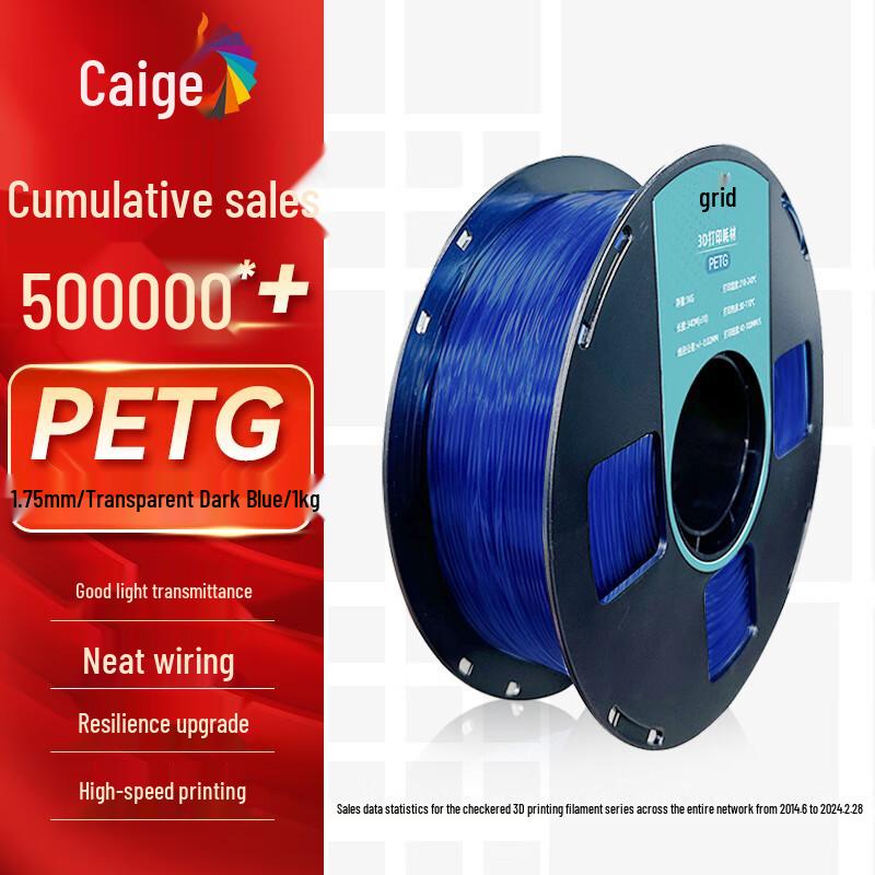 CaiGE 1.75мм PETG Филамент для 3D-принтера CN-вилка (адаптер в комплекте)