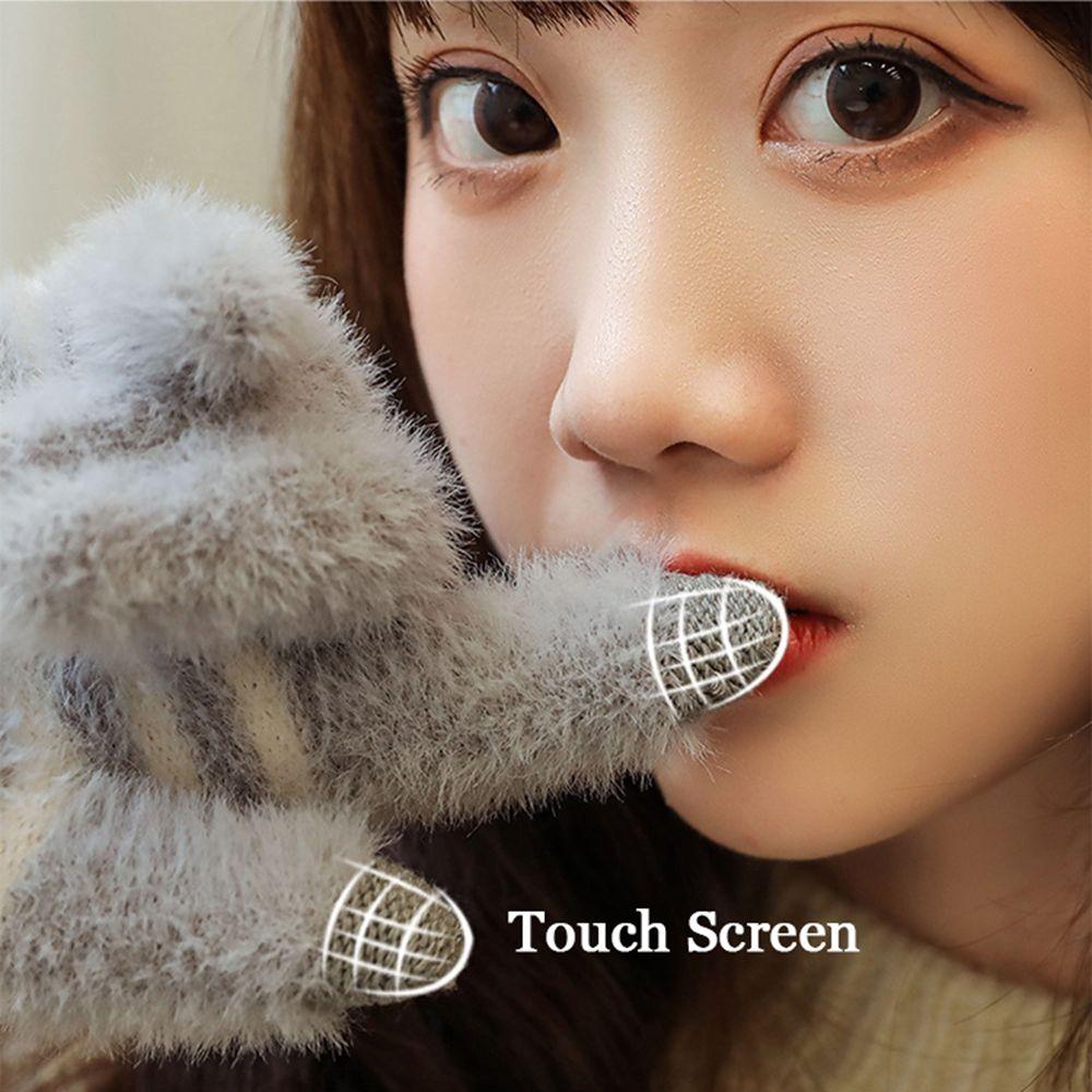 Женские перчатки Женские перчатки Cat Женские перчатки Шерстяные варежки Вязаные перчатки из кашемира