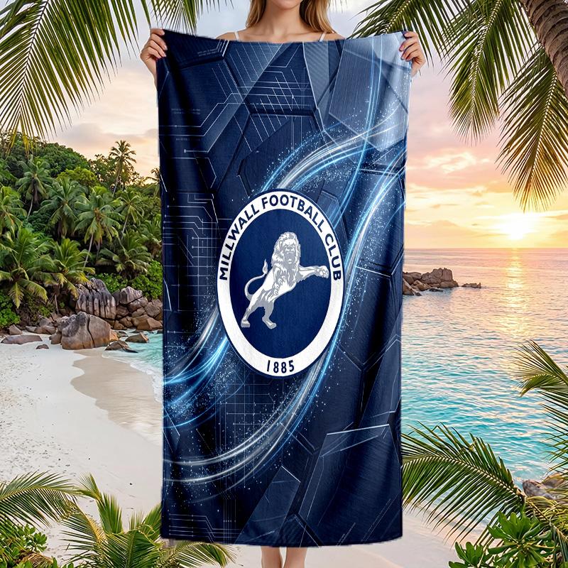 Millwall Football Beach Towel Soft Microfiber Summer Towel Quick Dry Absorbent Towel for Beach Swimming Pool Travel