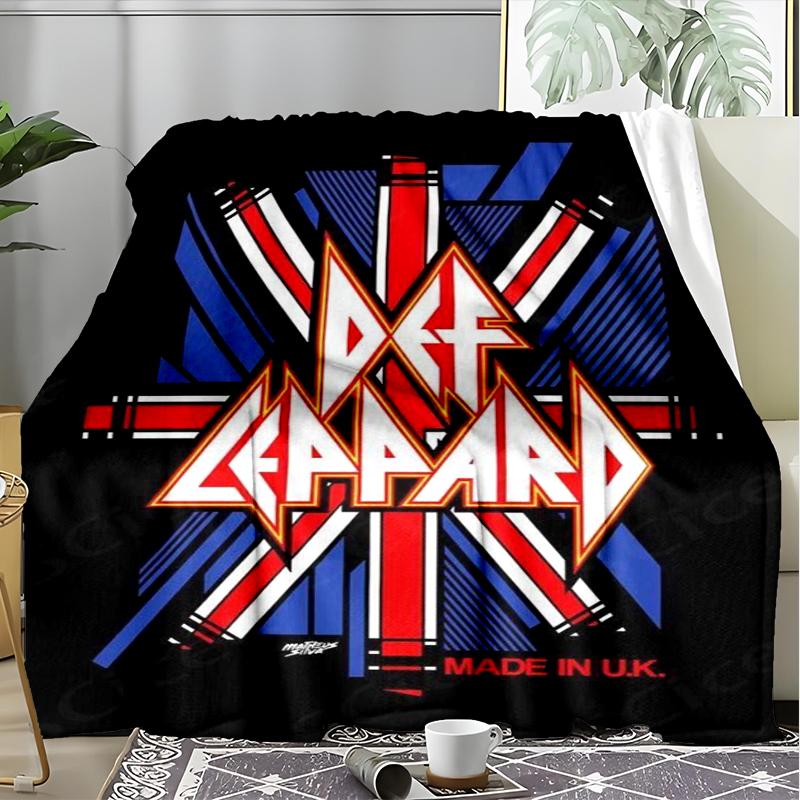 Def Leppard Band Print Flannel Blanket, Soft Warm Lightweight Throw Blanket for living Room,Sofa Bed Camping office
