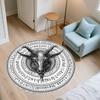Круглый ковер с руной "Голова барана", Ковер для гостиной, спальни, дивана, игровой комнаты, Нескользящий коврик