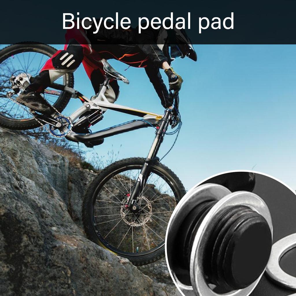 10 шт./упак. прокладка педали велосипеда из нержавеющей стали, набор для замены шайб педали велосипеда для горного велосипеда, шоссейных велосипедов