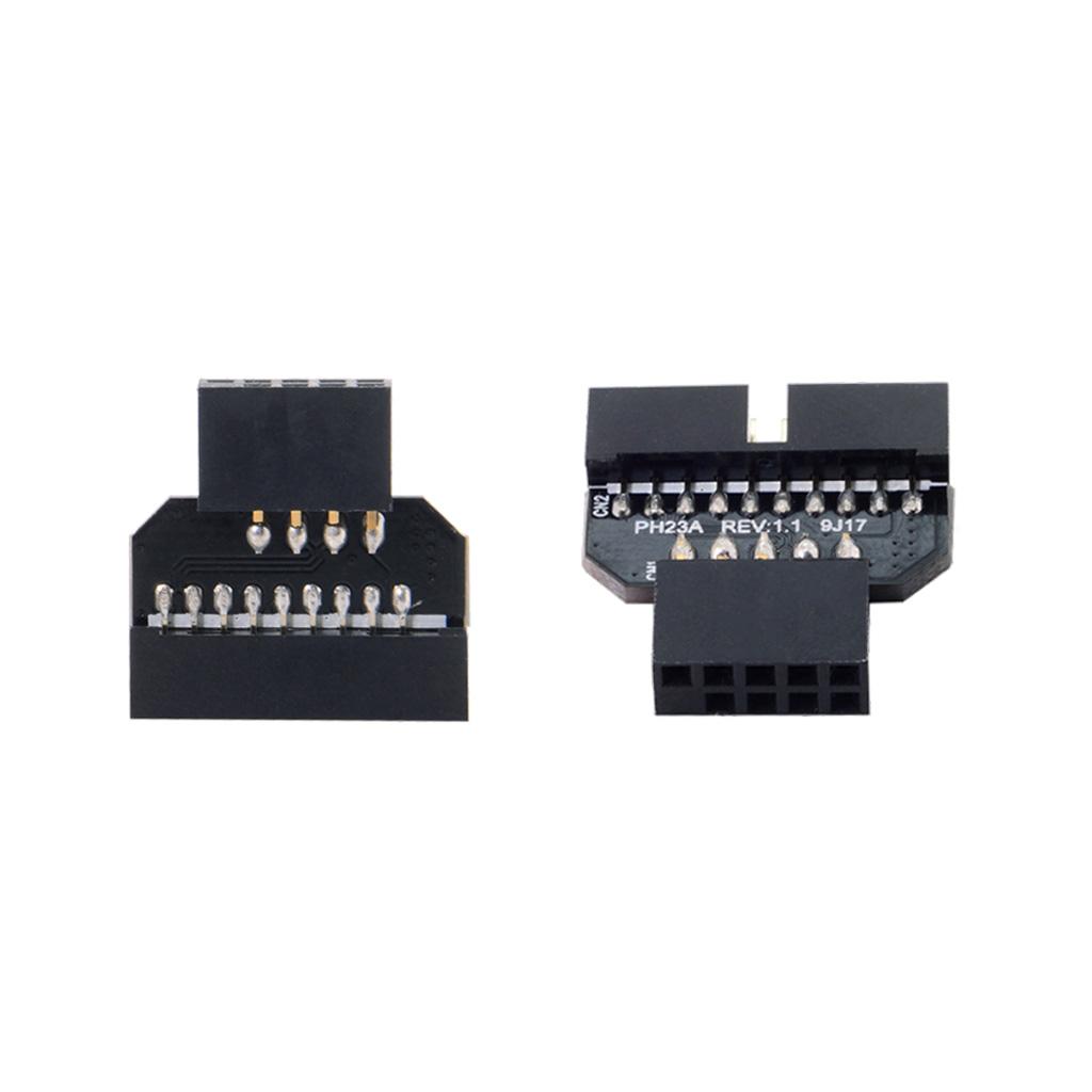 Motherboard USB 3.0 19/20pin to USB 2.0 9pin Adapt Connector Front Panel plug-in