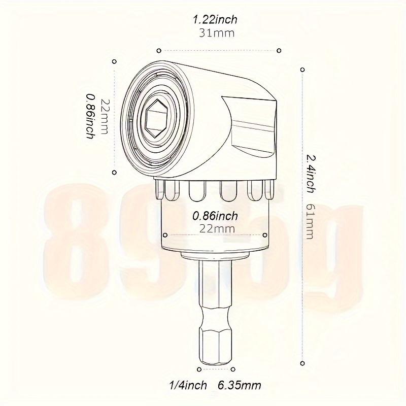 Набор инструментов из 4 предметов, ударопрочный, с адаптером для торцевых головок и удлинителем - Прочная металлическая конструкция, Включает сверла с шестигранным хвостовиком 1/4", 3/8", 1/2"
