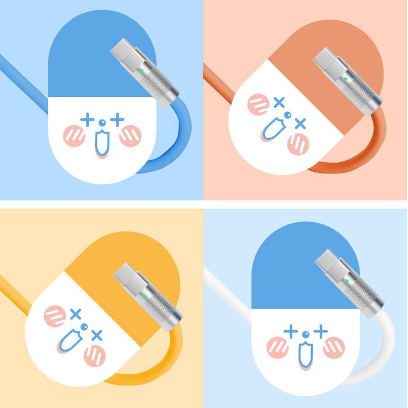 120 Вт 6 А сверхбыстрая зарядка PD Type C жидкий силиконовый кабель быстрая зарядка 1M 2M Usb кабель USB C to C зарядный кабель