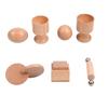 Montessori Educational Wooden Toys: Infant Rattle, Egg Cup, Double Disc for Ages 1-3