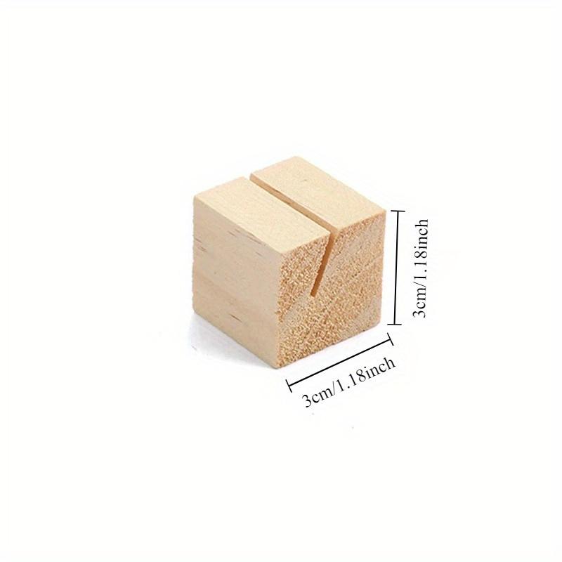 10pcs/set Wooden Business Card Holder Base, Solid Wood Desk Calendar Postcard Base, Calendar Card Note Holder, Wooden Product